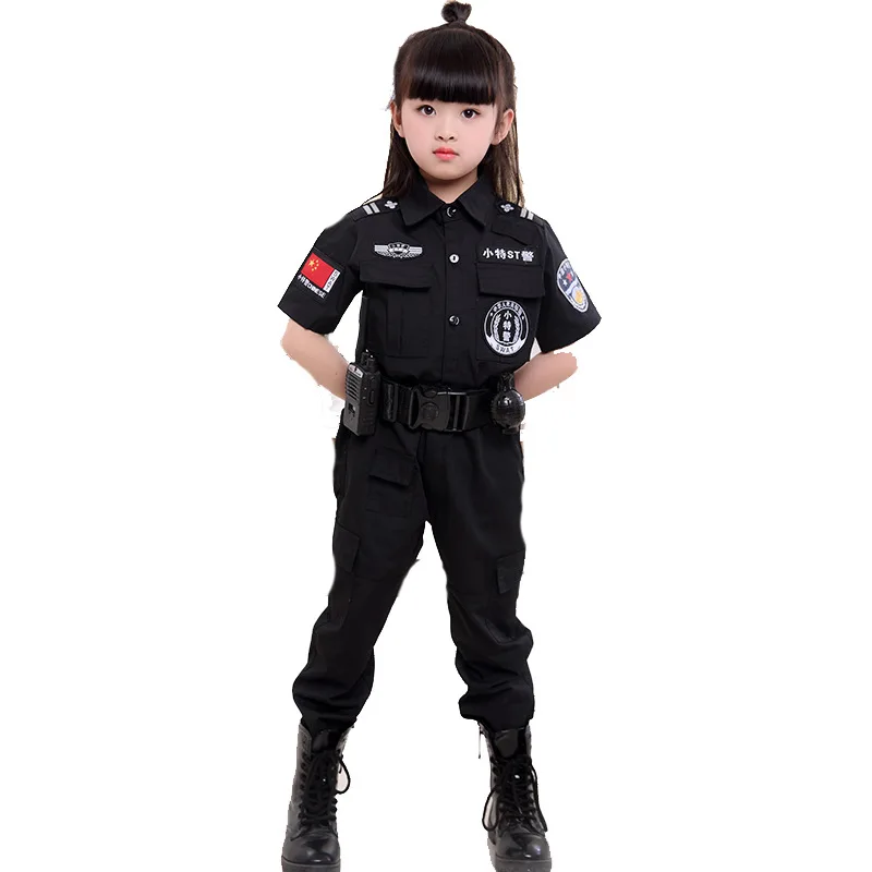 New Boy Girl Astronaut Spaceman Kids Children Police Uniform Black Cat Sheriff Birthday Gift Halloween Christmas Cosplay Costume