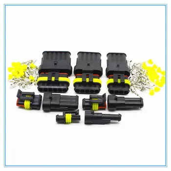 

5Kit Male & Female 2 3 4 5 6 Pin Way Waterproof Electrical Wire Connector Plug