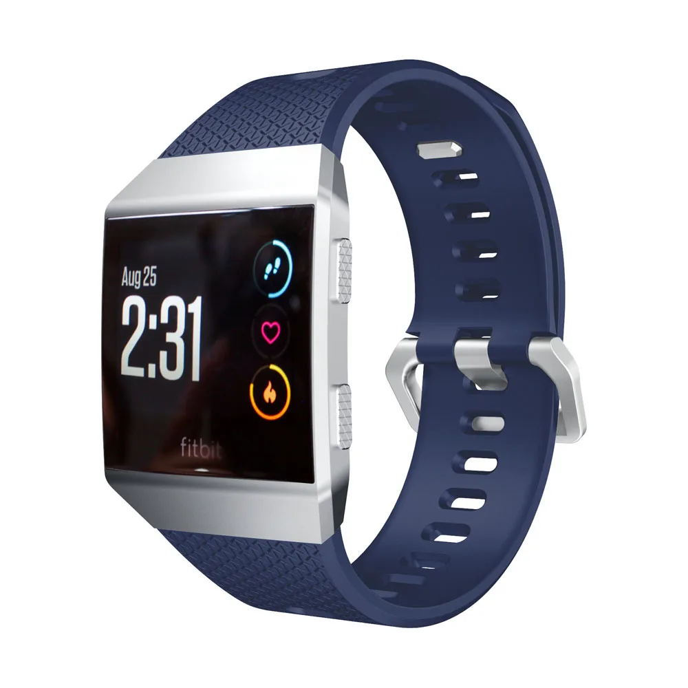 Ремешок для часов Fitbit ionic силиконовые спортивные часы браслеты Замена высокого качества смарт-часы ремешок для Fitbit ionic L/S - Цвет ремешка: Midnight blue