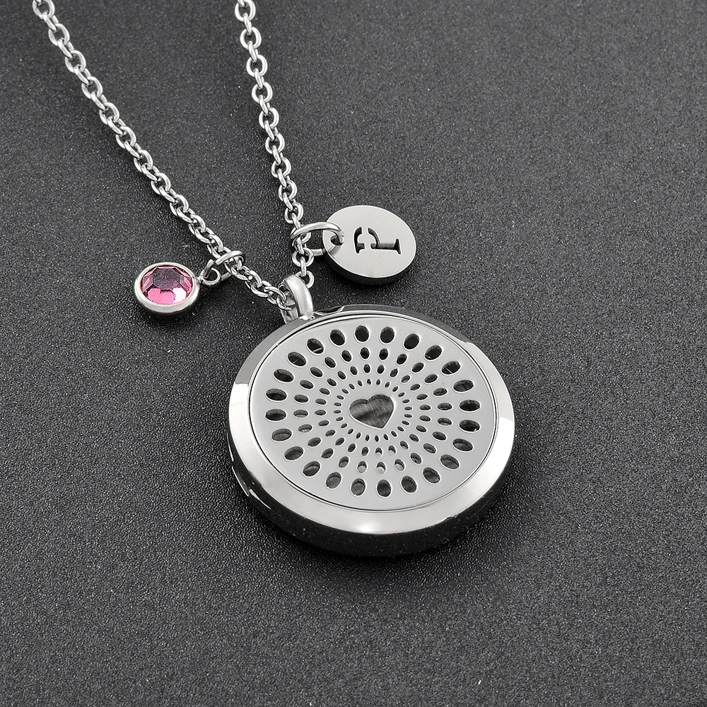 

CMP0023 Elegant Hypoallergenic Essential Oil Diffuser Lockets Scent Aroma Diffuser Pendant Necklace DIY With Resuable Pads