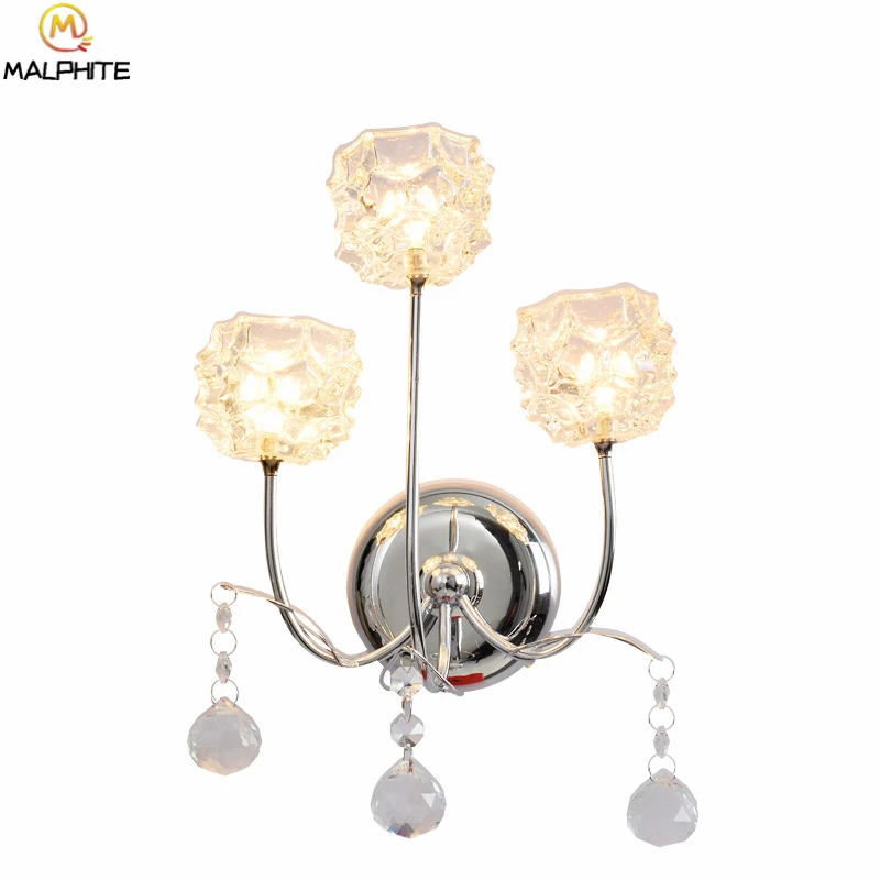 

Modern Crystal Wall Lamp Bedroom Bedside Wall Light Fixture Living Room Aisle Wall Lamp Led Fixture Indoor Lighting Luminaires