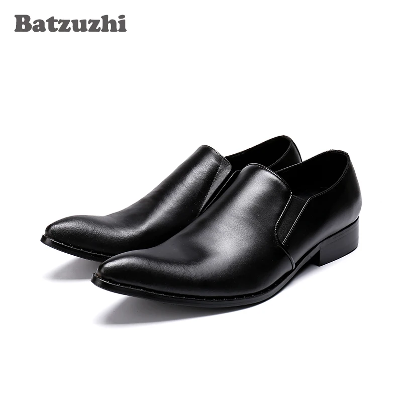 Туфли Batzuzhi мужские из натуральной кожи официальная деловая обувь классические с