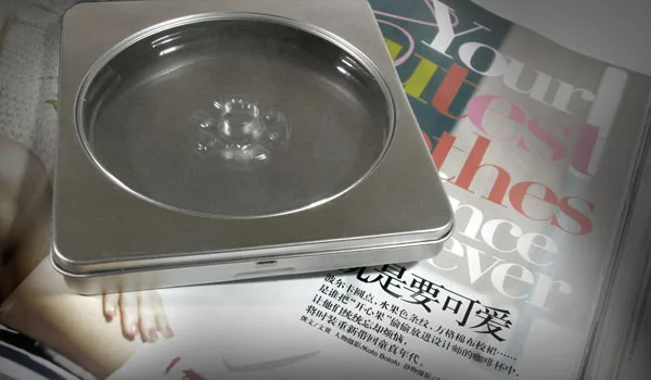 Прозрачное окно Металл Bland DIY чехол для хранения жестяная коробка Muji один CD/VCD/DVD