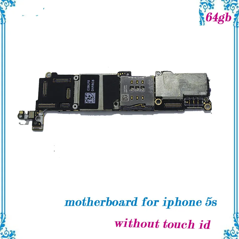 Without touch id Full function Unlocked Replacement for iphone 5s motherboard 64gb used mainboard with full chips Logic Board | Мобильные