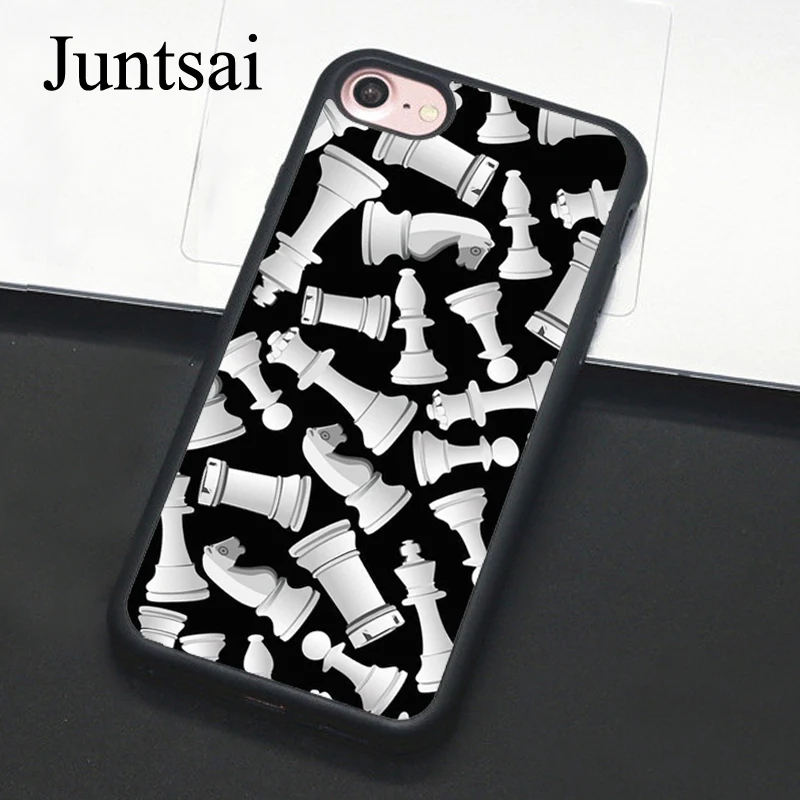 

Juntsai Chess Pieces Case For iPhone 6 6s 7 8 Plus Soft TPU Back Cover For iPhone XR X XS MAX 5S Phone Coque