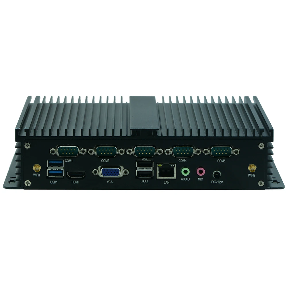 Partaker Q2 Fanless Embedded PC Quad Core J1900 with 6 COM 2 COM for RS485 (8)