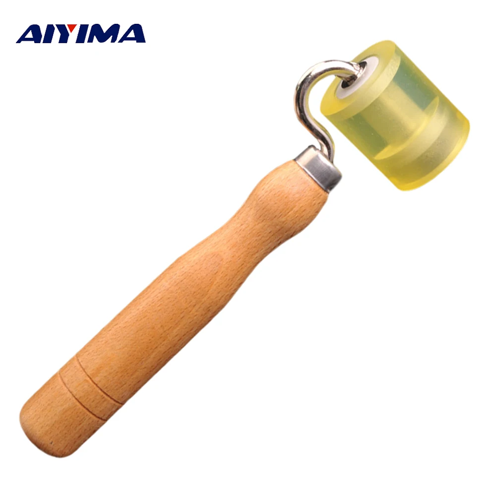 

DIY Wallpaper Hand Roller Tools Flat Pressure Roller Apply Bearing Hand Platen Wheel PU Woodiness Amenity Fast Easy Use Tool