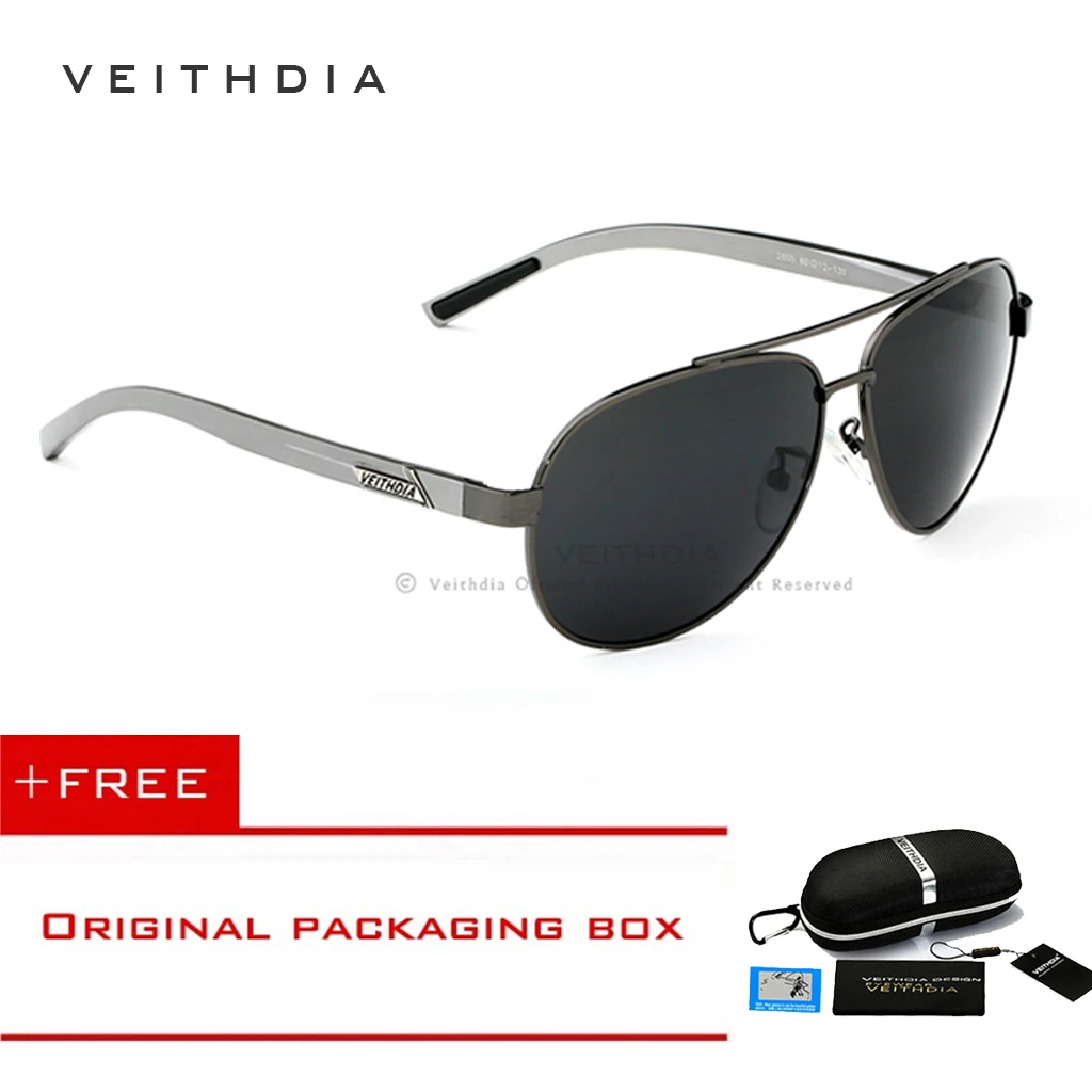 Veithdia, алюминиевый Магниевый сплав анти-отражающая поляризация солнцезащитные очки мужские s авиационные вождения солнцезащитные очки для мужчин аксессуары для очков