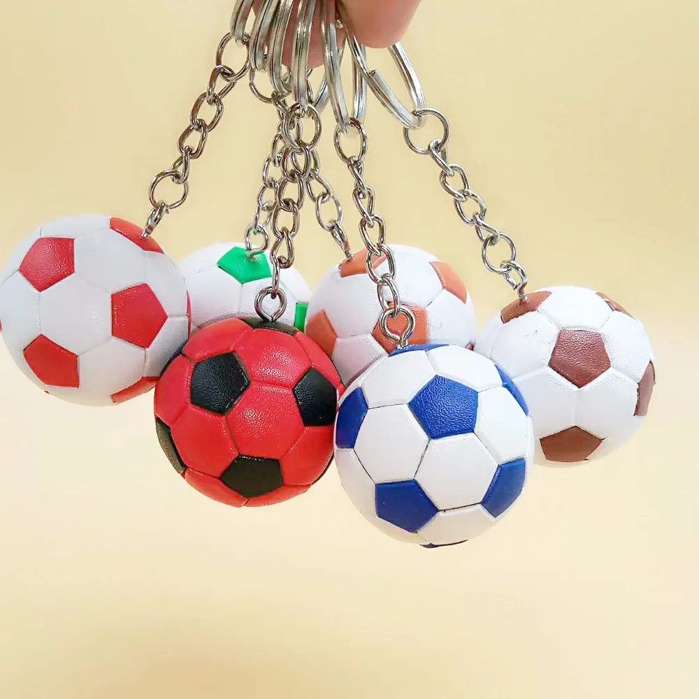 FREE SHIPPING BY DHL 100pcs/lot New PVC Football Keychains Mini