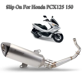 

PCX 150 Complete Exhaust Pipe Motorcycle Front Link Pipe Connect 51MM Muffler Tail Pipe Whole Set For Honda pcx 125 150 2017-19
