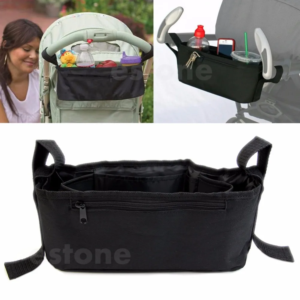 1 Pc Pram Stroller Drink Parent Tray Organizer Double Cup Holder Console Phone Jogger New For Baby baby stroller accessories baby bottle rack	