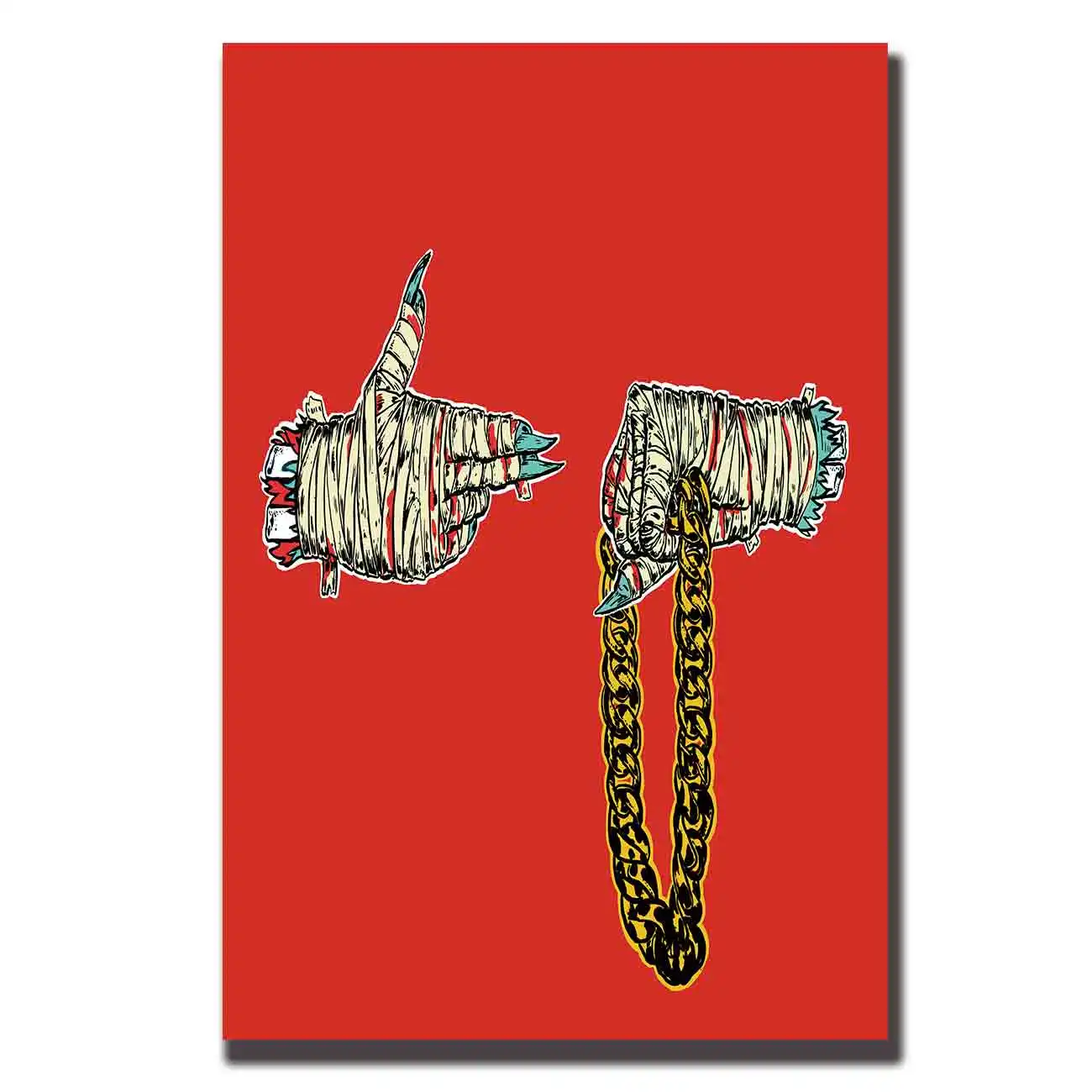 Постер на заказ домашний Настенный декор Run The Jewels 2 Rap Music Ablum 8x1212x18 24x36 холст
