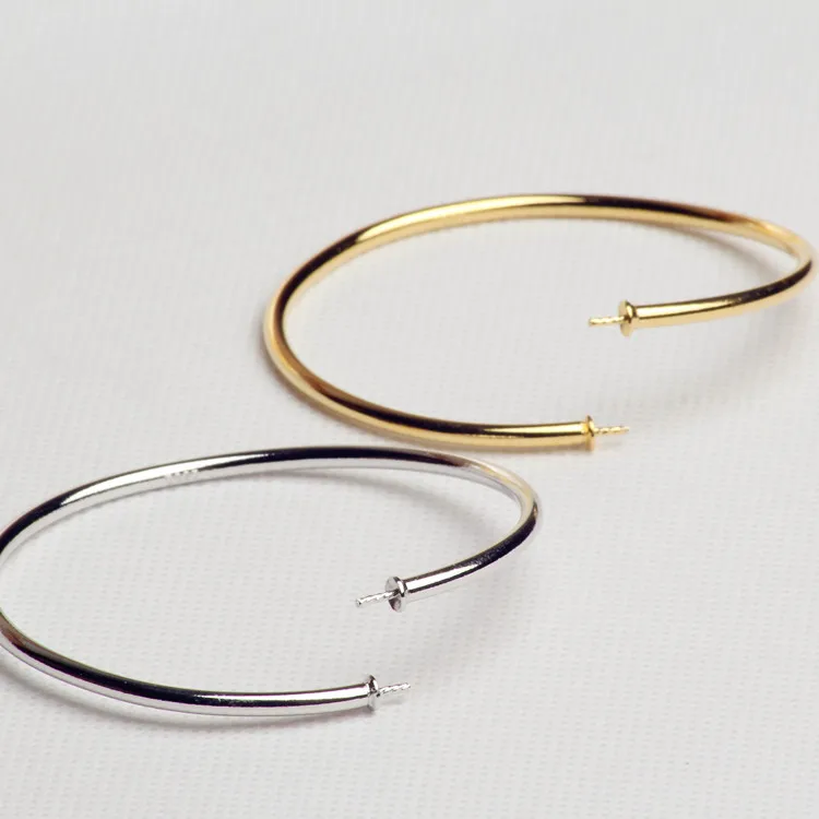 

Silver&Gold Color Bangle Findings Fashion Bangle Accessory DIY Pearl Jewelry Finidngs&Components Pearl Bangle Jewelry Findings