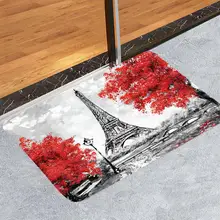 3D башня Пейзаж коралловый флис коврик для прихожей для кухни, ванной, туалета Нескользящие Коврики для пола коврик