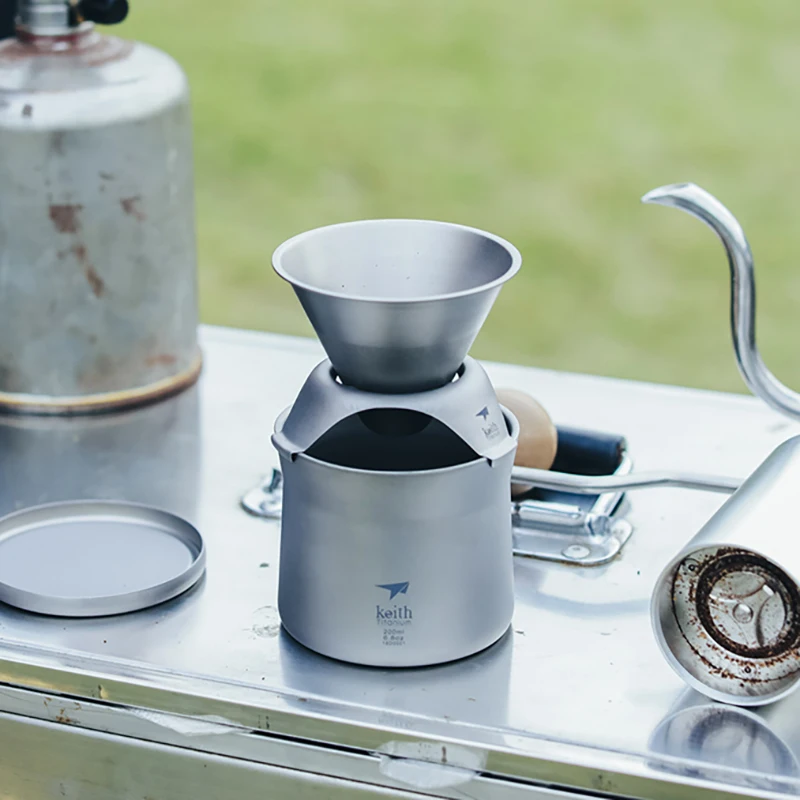 2018 Keith taza 220 mlTitanium té Ultralight Camping hervidor cafetera titanio colador para tetera ti3911