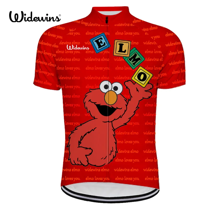 

sesame street Team PRO Unisex Maillot Sportswear Ropa Ciclismo Cycling Jersey Bike Short Sleeve red Cycling Clothing Shirts 8014