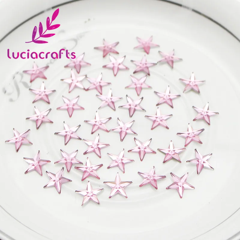 Lucia crafts 200 шт./лот 12 мм в форме звезды Стразы плоская спина, кабошон, поставка украшения DIY аксессуары ручной работы G0405