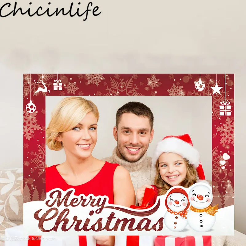 Chicinlife 1 шт. Merry Christmas Photo Booth рамка реквизит год Рождественские вечерние украшения Детские сувениры на день рождение фотобудка Реквизит Поставки