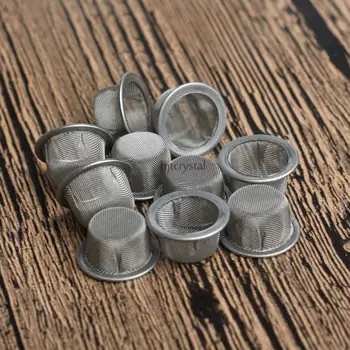 

100PCS Quartz Crystal Smoking Pipes Wand Metal Filters Accessories