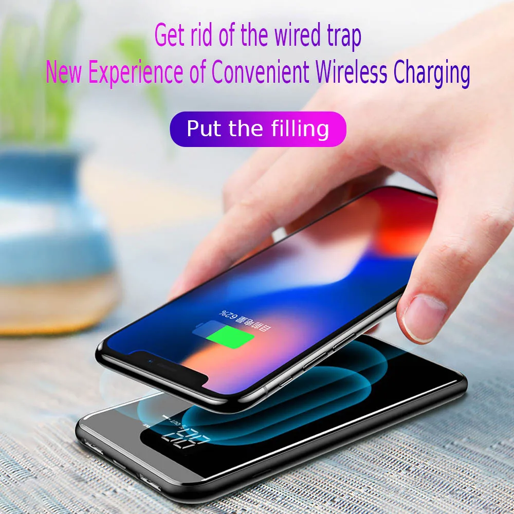 

Baseus 10000mAh Portable External Battery Qi Wireless Charger Powerbank Wireless Power Bank For iPhone Samsung S10 Xiaomi Mi 9