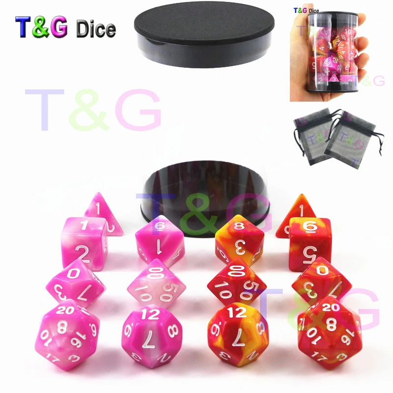 New Arrival 2 Sets of Dados Dnd Dices with A High Quality Tube,Plus Two