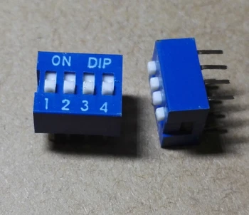 

100PCS 4PIN 2.54mm 4-Bit Toggle switch 4P 4 Position Way DIP Switch 2 Row 8 Pin DIP 4 PIN 4PINS Slide Type Switch