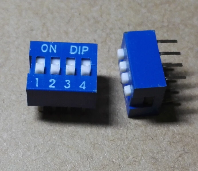 

10PCS 4PIN 2.54mm 4-Bit Toggle switch 4P 4 Position Way DIP Switch 2 Row 8 Pin DIP 4 PIN 4PINS Slide Type Switch