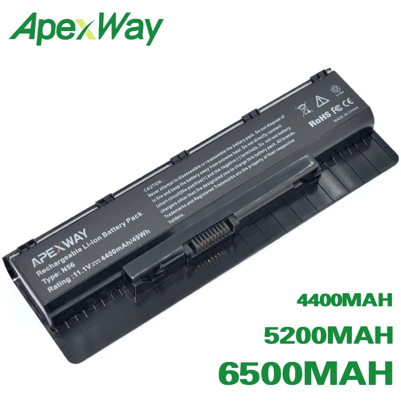 ApexWay A31-N56 A32-N56 A33-N56 батарея для ноутбука Asus ROG G56J G56 G56J N46 N46V N46VM N56 N56DY N56JN N56VB N56VV N76