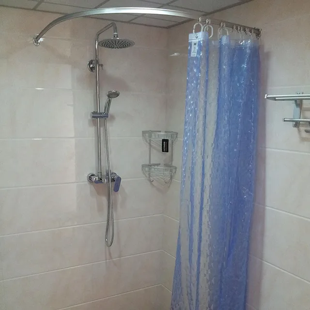 The New Curved Shower Curtain Rod Track Custom Shape The New Curved Shower Curtain Rod Track Custom Shape L Shaped U