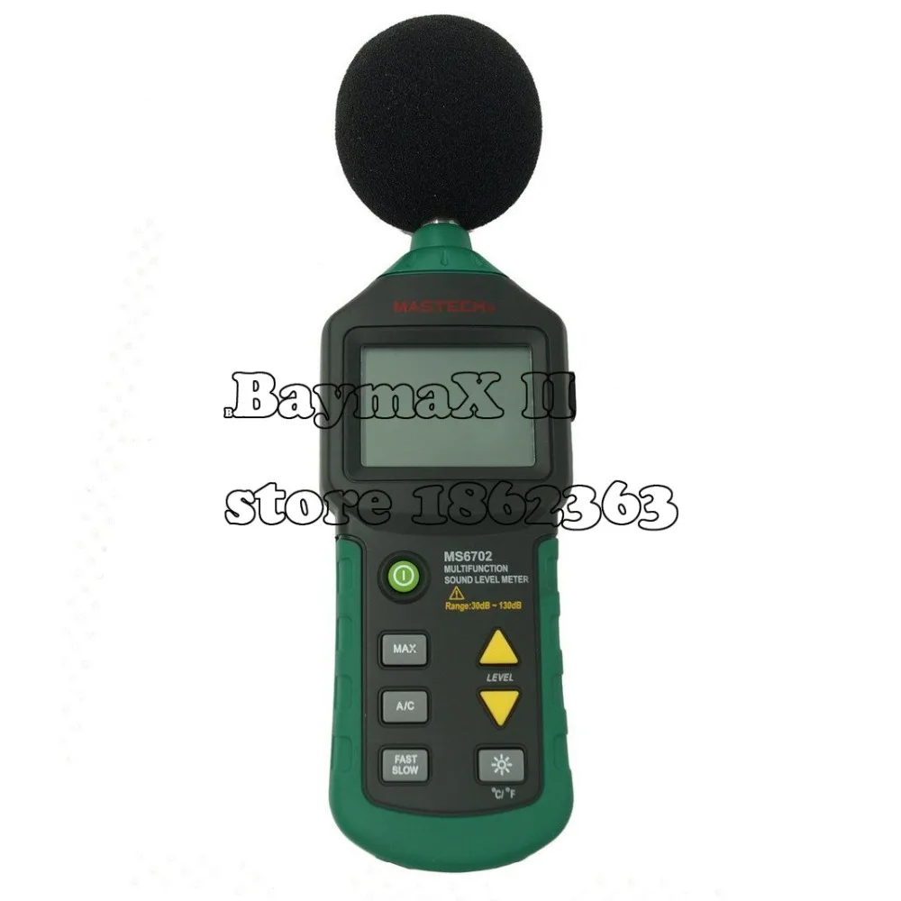 MASTECH MS6702 Digital Sound Level Meter Noise Meter dB Decible Meter Tester Temperature Humidity Meter Thermometer