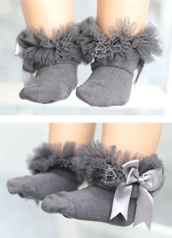 

2018 New Style Baby Socks Newborn Cotton Baby Girls Bow Lace Sock Cute Toddler Socks Princess Party 0-6 Years