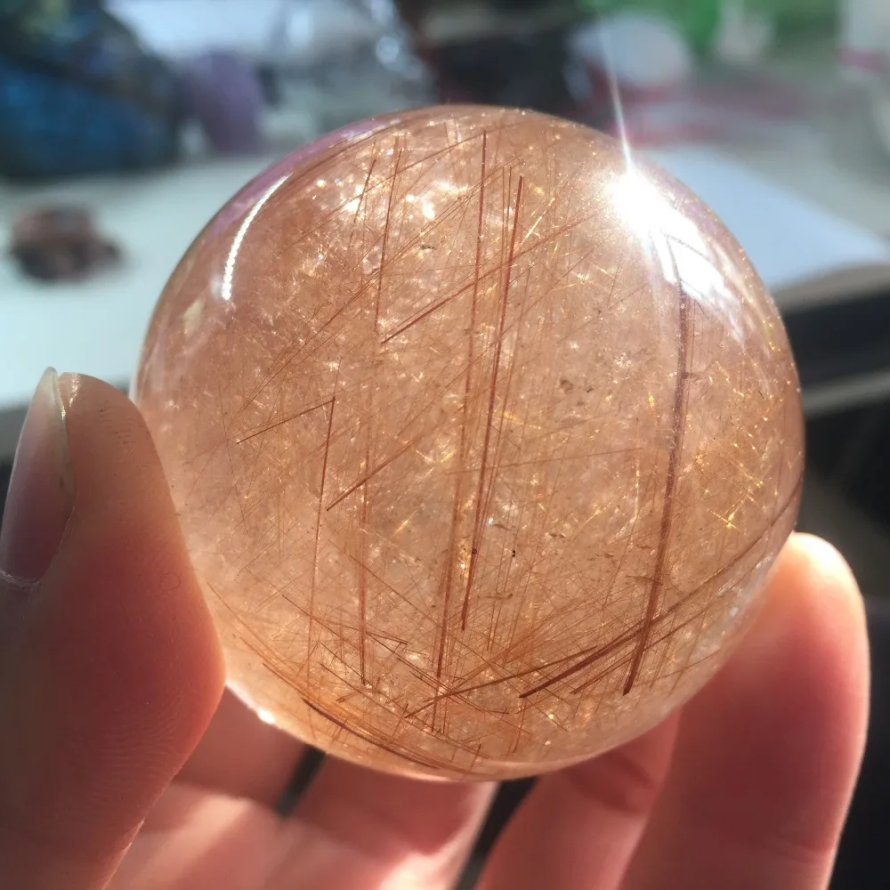 Decorative Small Quartz Crystal Balls 56mm Healing Crystal Jewelry Gold