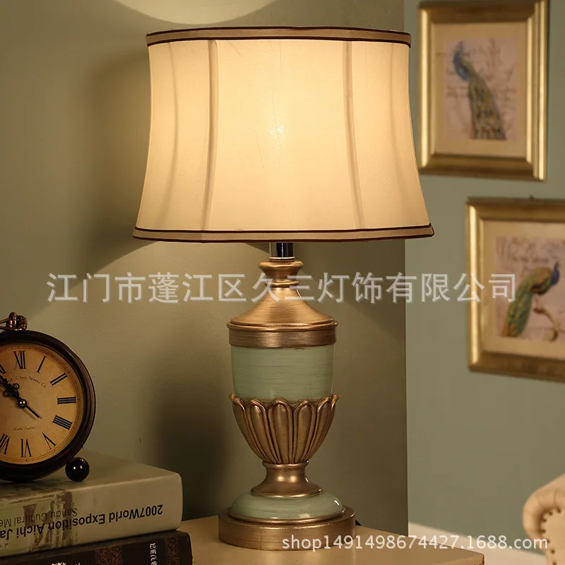 

TUDA 31X51cm Free Shipping American Style Table Lamp Minimalist Design Resin Table Lamp Modern Dimming Table Lamp Living Room