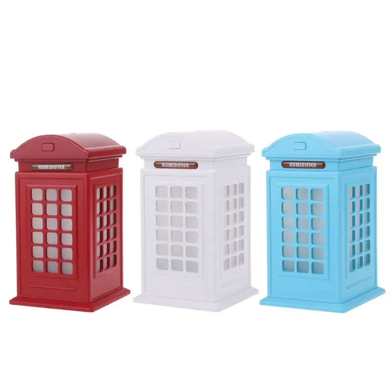 

USB Humidifier Telephone Box Car Diffuse LED Lights Ultrasonic Humidifiers Diffuse