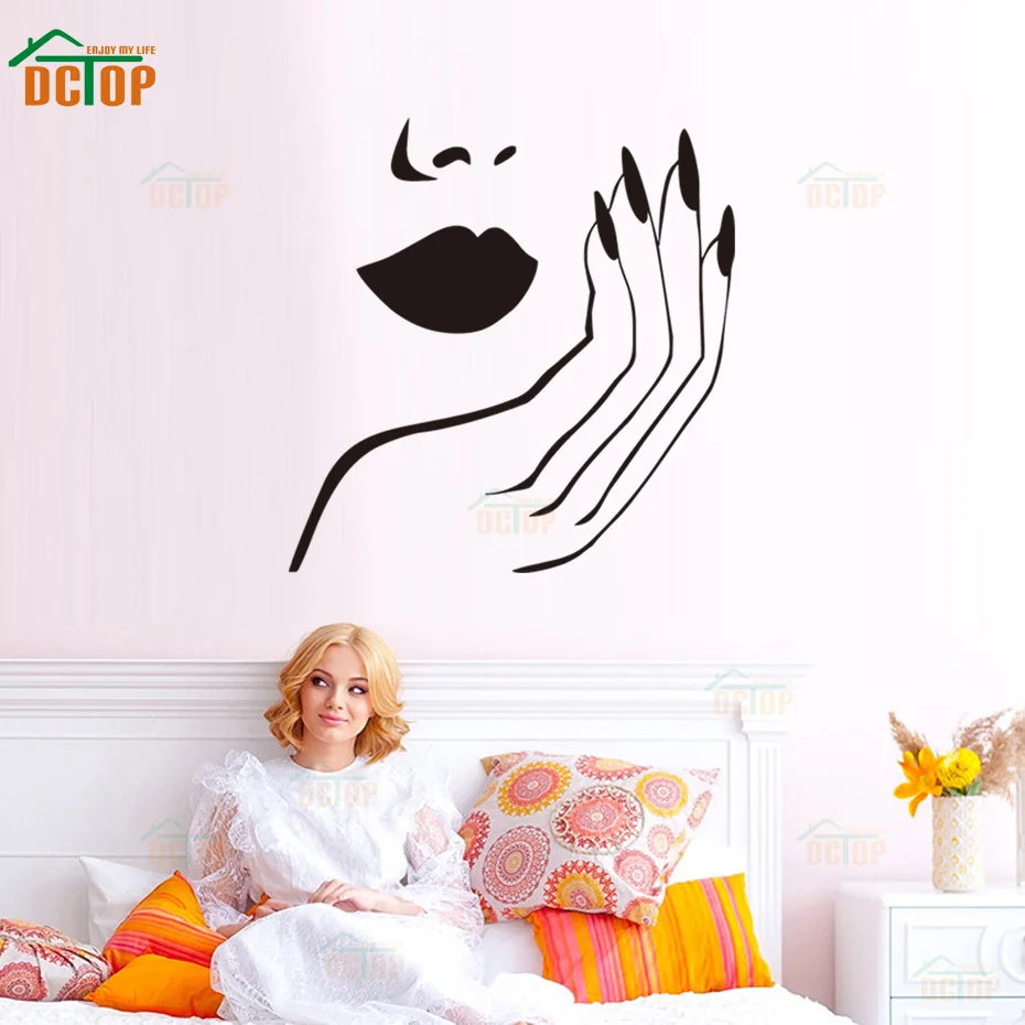 Nails Beauty Salon Wall Sticker Girl Bedroom Vinyl Art Decal Home Decor SALE