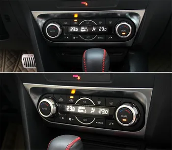 

Auto Car A/C Air Condition Panel Switch Control Knob Adjust Button Cover Trim Frame Sticker For Mazda 3 Axela 2014 2015