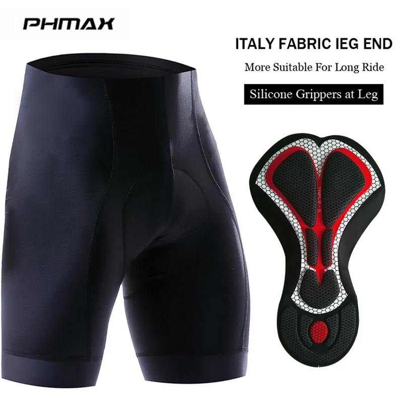 

PHMAX Italy Grippers at Leg Pro Cycling Shorts 2019 Coolmax Cycling Shorts Shockproof MTB Bicycle Shorts Mountain Bike Tights