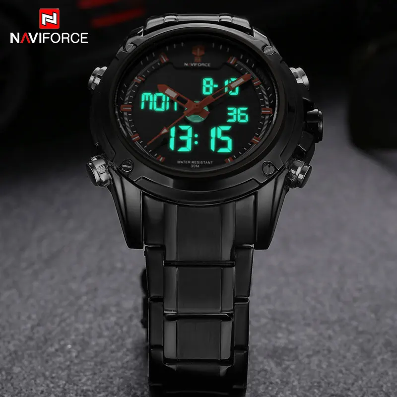 Часы наручные Naviforce Мужские кварцевые роскошные брендовые аналоговые