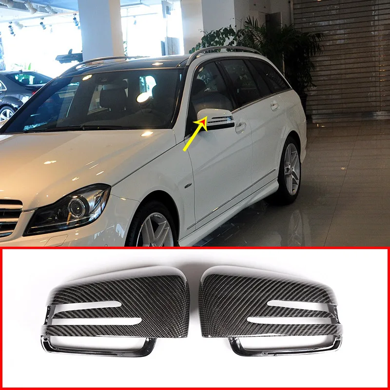 2x настоящий углерод для Mercedes Benz A W176 B W246 C W204 E W212 CLA W117 GLA X156 GLK X204 CLS класс W218 зеркало заднего вида крышка