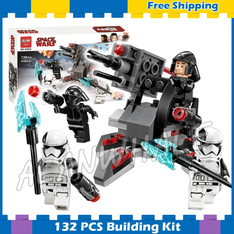 

132pcs Space Wars First Order Specialists Battle Laser cannon 10895 Model Building Block Assemble Gifts set Compatible With Lego
