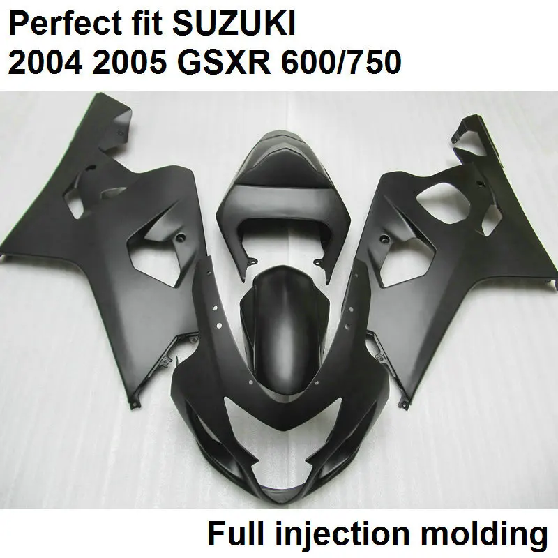 Запасные части для кузова Suzuki GSXR600/750 K5 2004 2005 матовый черный комплект обтекателей