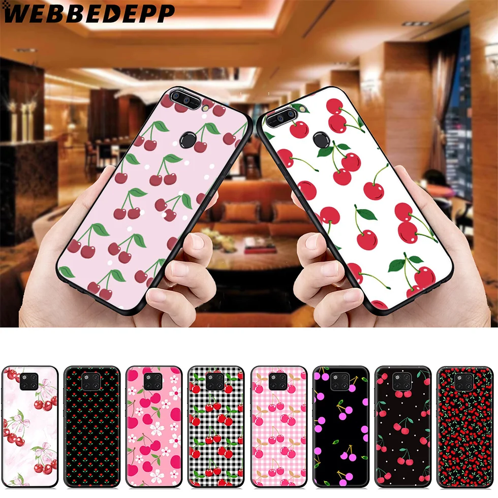 WEBBEDEPP Lovely fruit cherry Soft Case for Huawei Mate Honor 20 6A 7A 7C 7X 8 9 9X 10 View Lite Pro 30 |