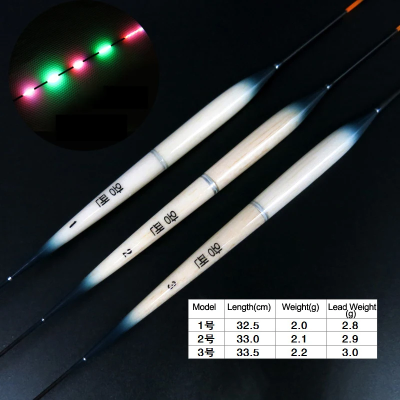 

3pcs/lot Bobber Fishing Floats Buoys Minnow Fishing Lure Floating Electric Float Light Battery Fishing Tackle FF18