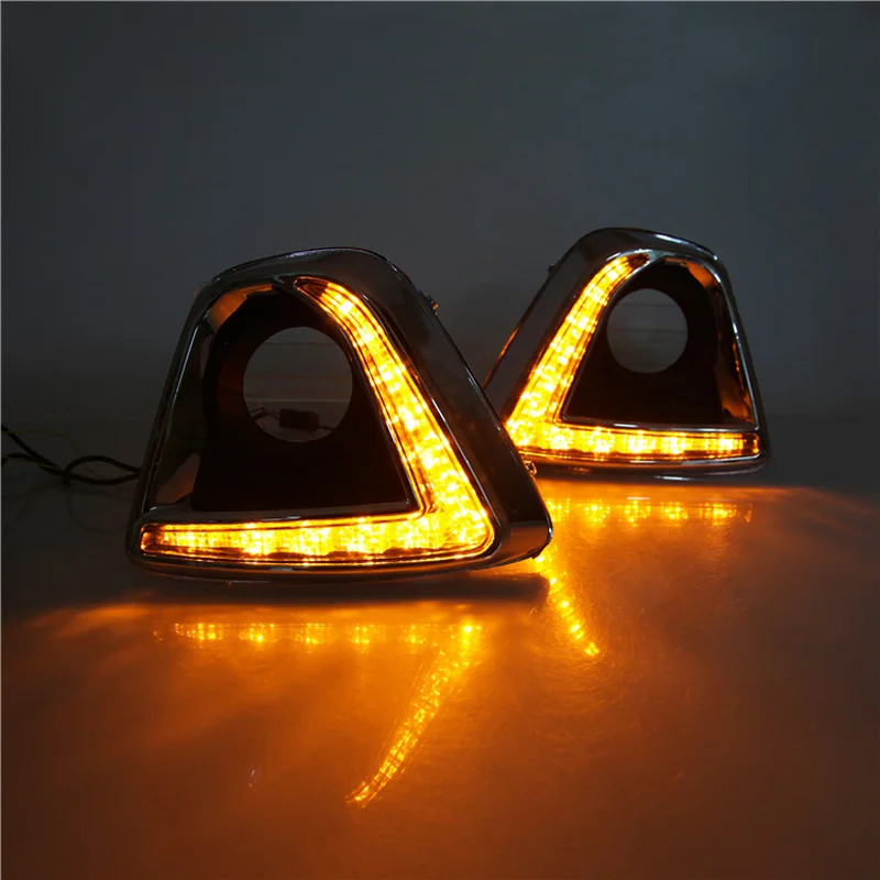 

ShenLao Daytime Running lights for Mazda CX-5 CX5 2012 2013 2014 2015 2016 LED DRL fog lamp cover turn signal driving lights