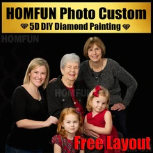 HOMFUN фото на заказ DIY 5D алмазная картина заполнение вышивка крестиком для подарка Стразы для домашнего декора