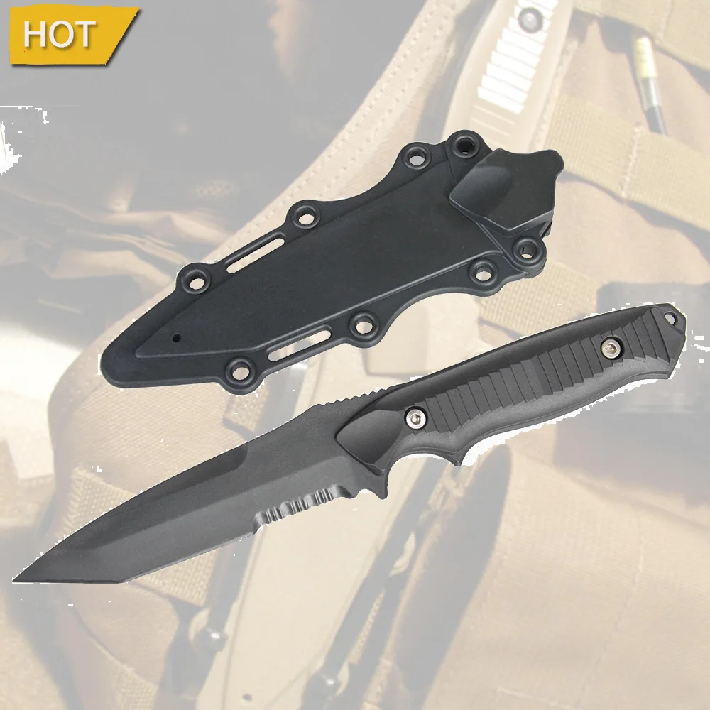 

Tactical Tan Black Color BC style 141 Plastic Dummy Knife Plastic Cover For Hunting Shooting OS33-0064