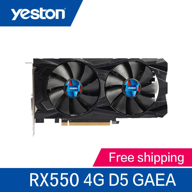 Yeston Radeon RX550 4 Гб GDDR5 PCI Express 3 0 DirectX12 Видео игровой видеокарты внешняя видеокарта для