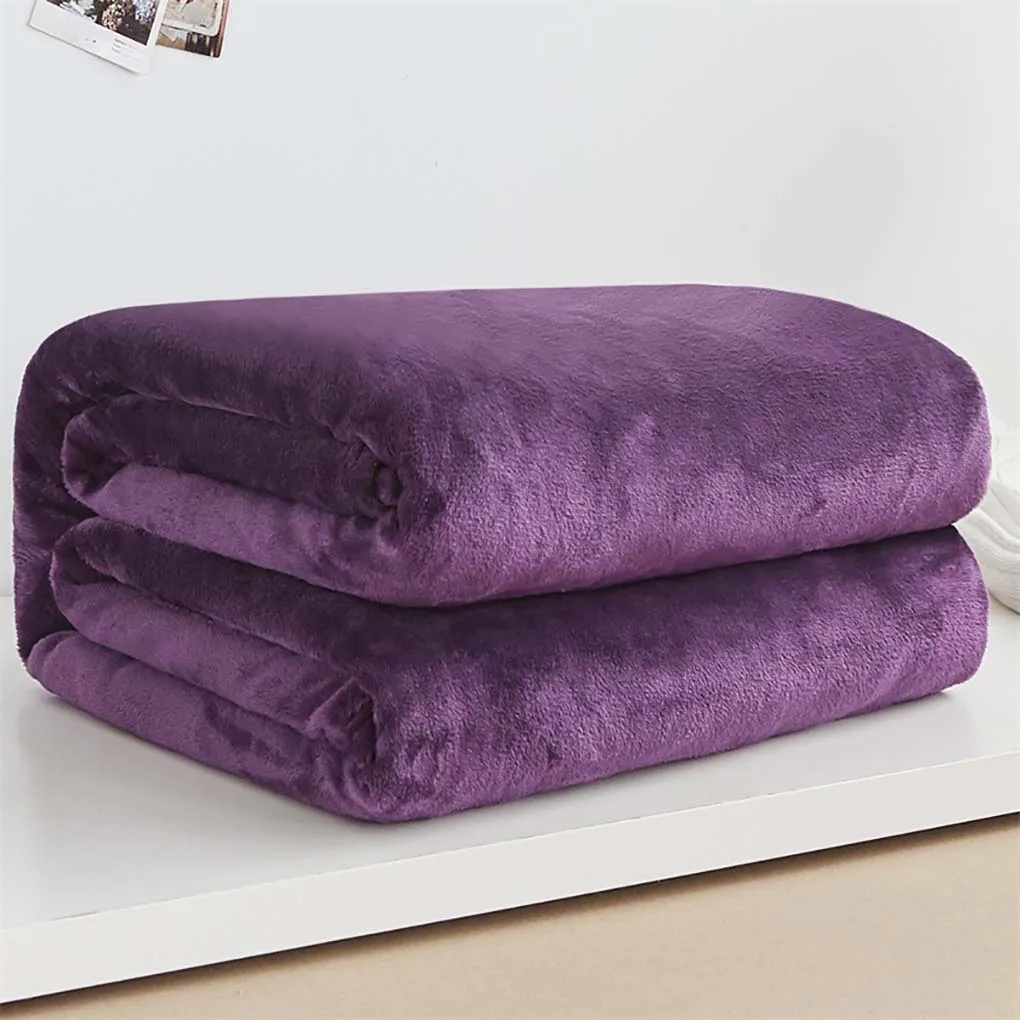 Новое однотонное фланелевое одеяло кровать офис осень зима теплый ковер кондиционер комната коврики Новые