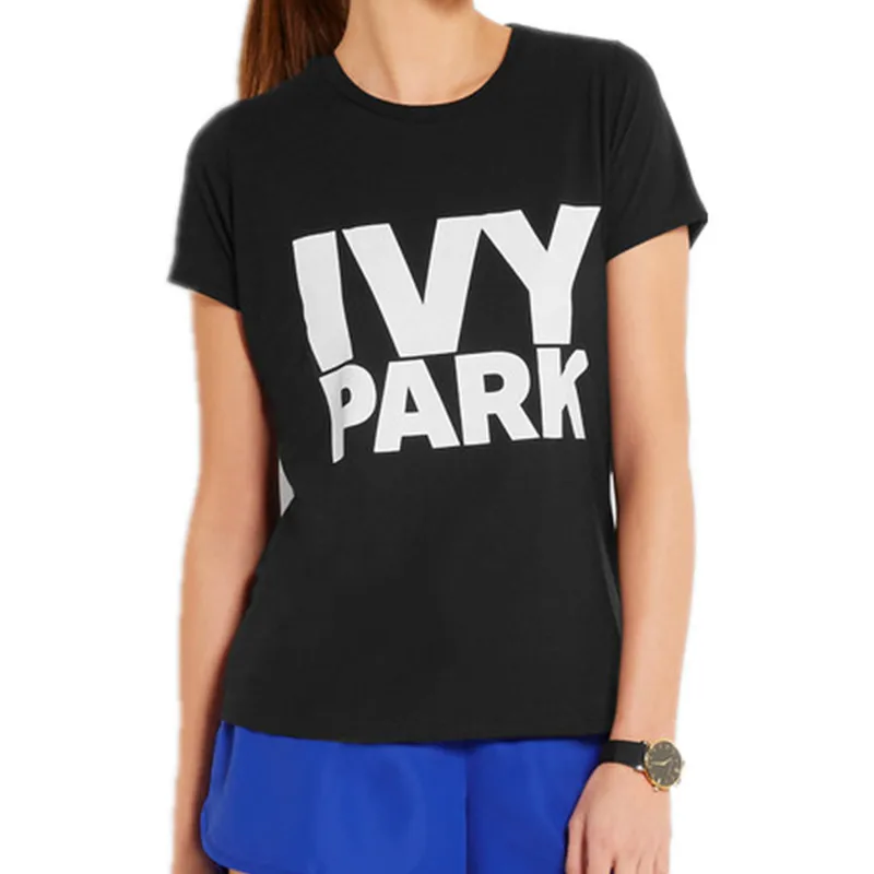 

2017Fashion Style Beyonce T Shirt Women Ivy Park Letter Print Summer Tops Cotton Short Sleeve Woman T-Shirt Feminina S-XXXL