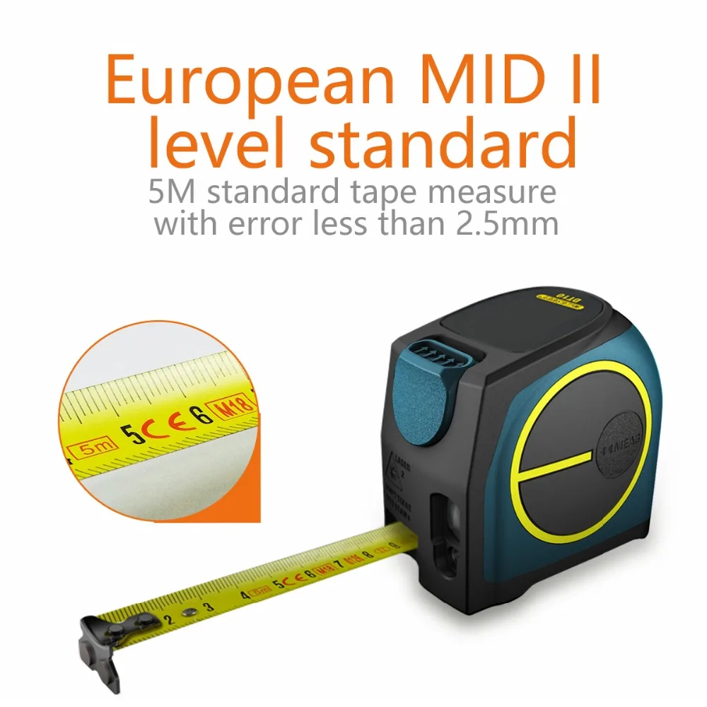 DTAPE DT10 laser distance meter range finder 40M laser tape measure digital retractable 5m laser rangefinder Ruler Survey tool